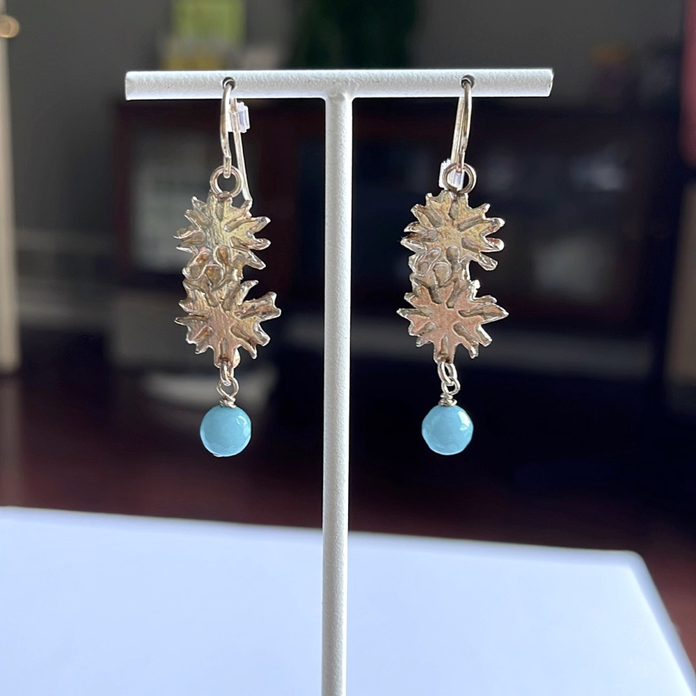 Flower duo earrings